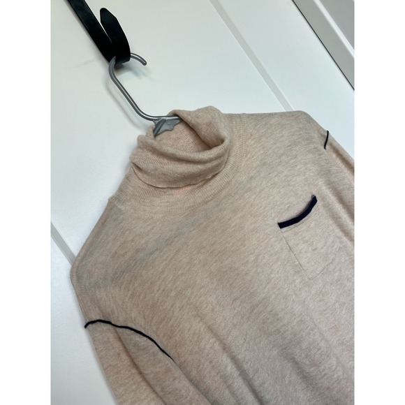 Vilagallo Women's Nina Knit Turtleneck Sweater Long Sleeve Cream Size XL - Picture 4 of 11